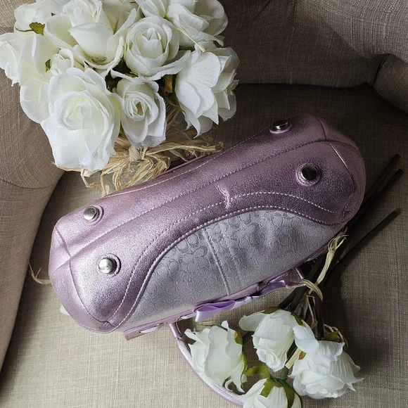 Sold- Vintage Coach Signature Lurex & Swarovski Crystal Top-Handle Bag / Purse - Picture 10 of 15